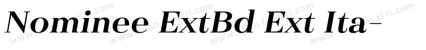 Nominee ExtBd Ext Ita字体转换